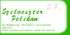 szilveszter pelikan business card